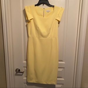 EUC ~ Calvin Klein Pastel Yellow Dress